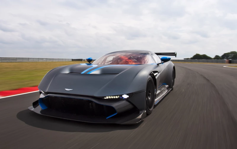 Here's a detail of the $2.3 million Aston Martin Vulcan.