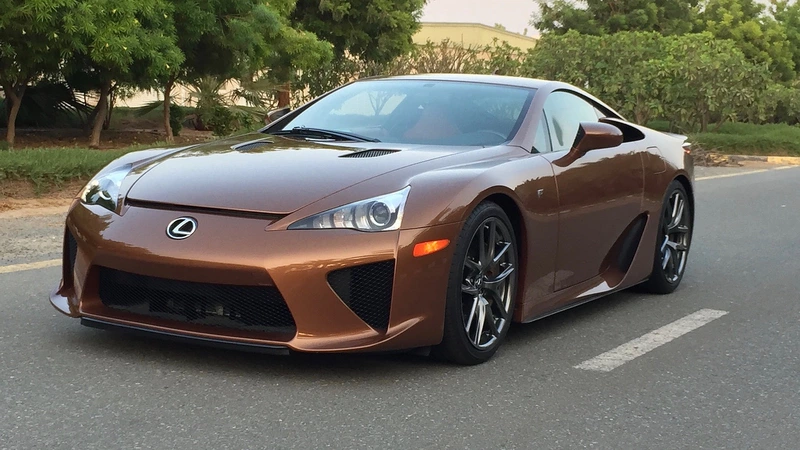 For sale is a brown Lexus LFA.