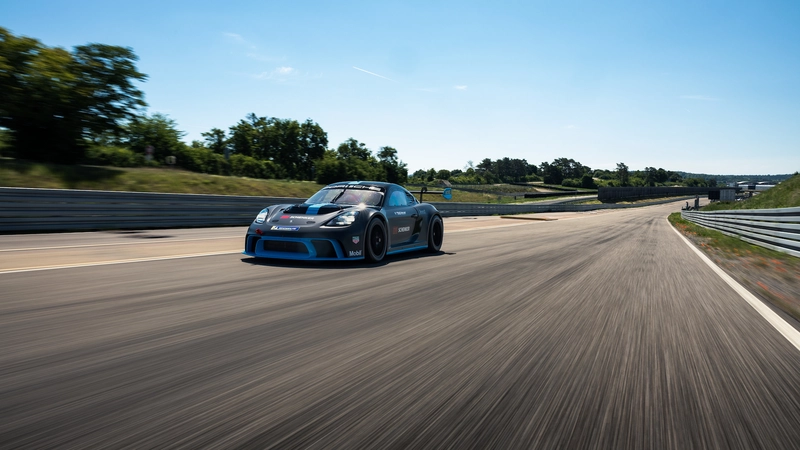 Ride Along Porsche 718 Cayman GT4 ePerformance Takes on Gas with Electronics