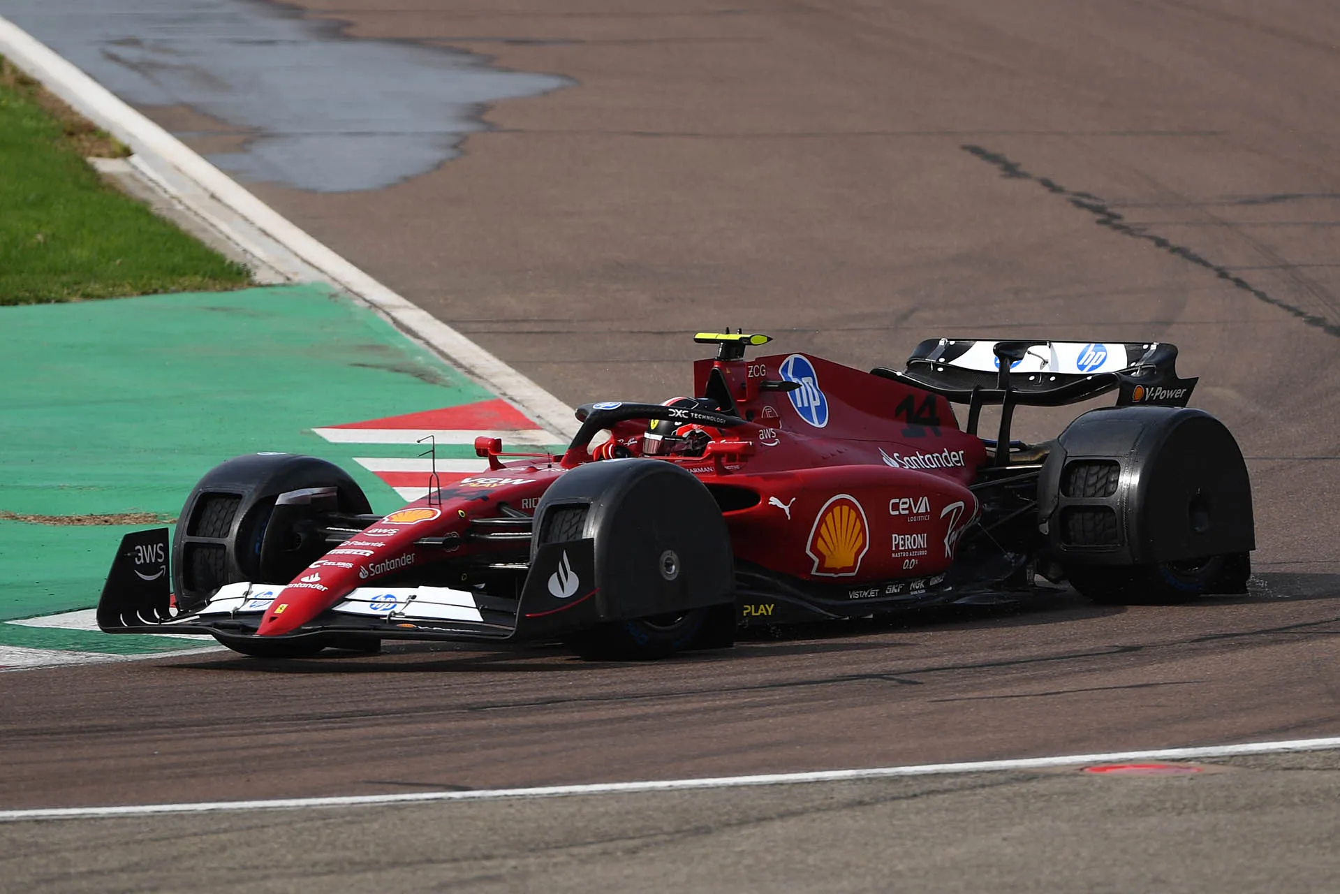 Ferrari tests fender-like rain spray guards