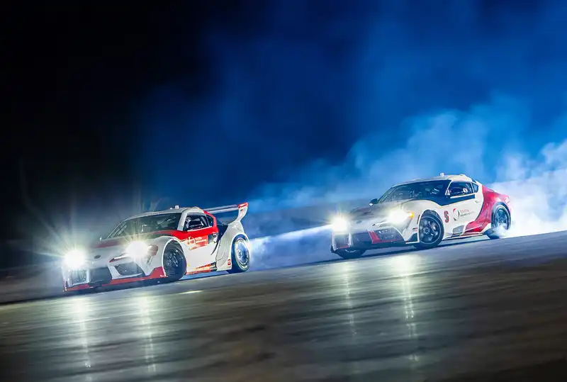 Toyota and Stanford University Achieve Tandem Drift with Two Supras Driving Autonomously